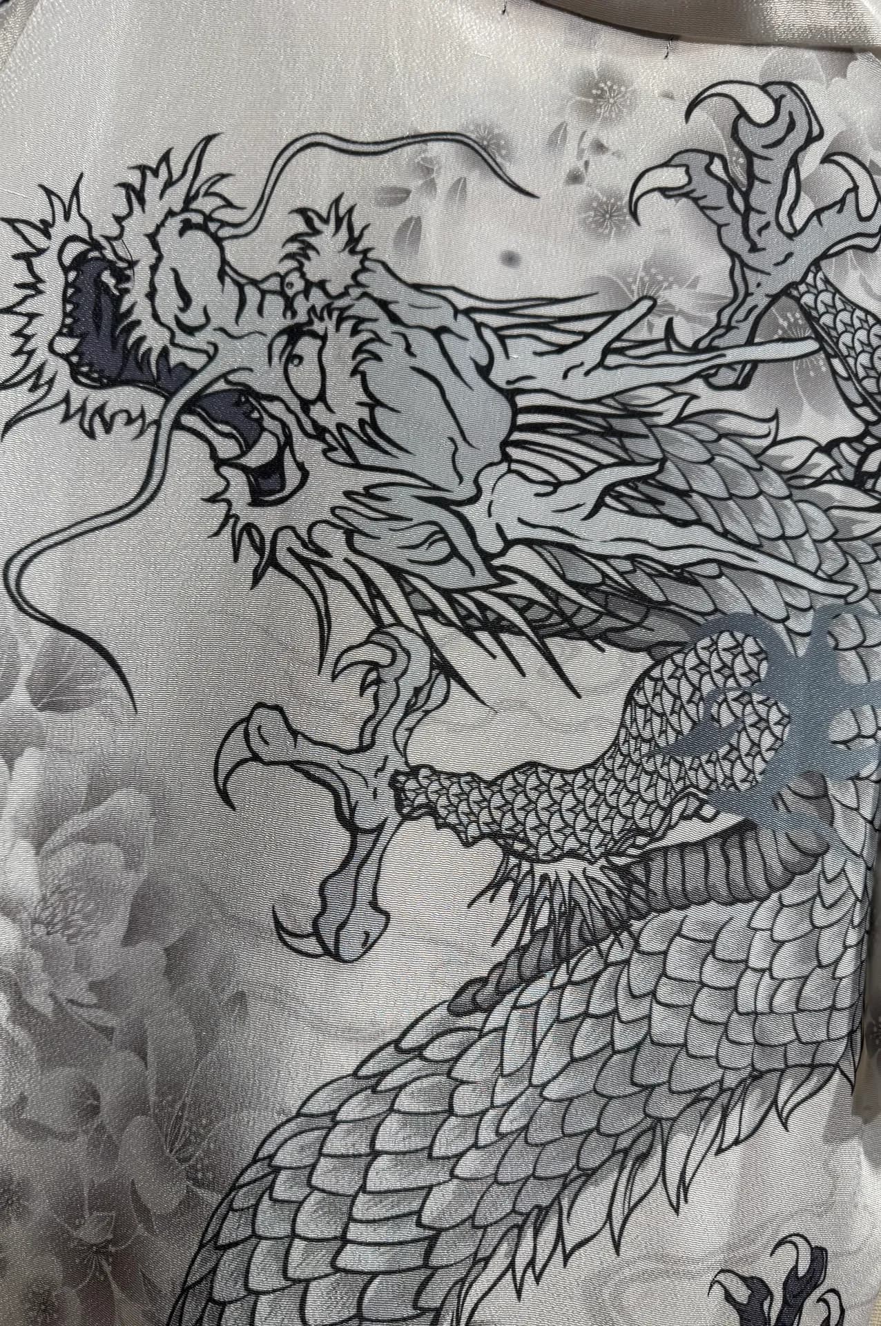 【絡繰魂･粋】昇龍 極彩開襟シャツ