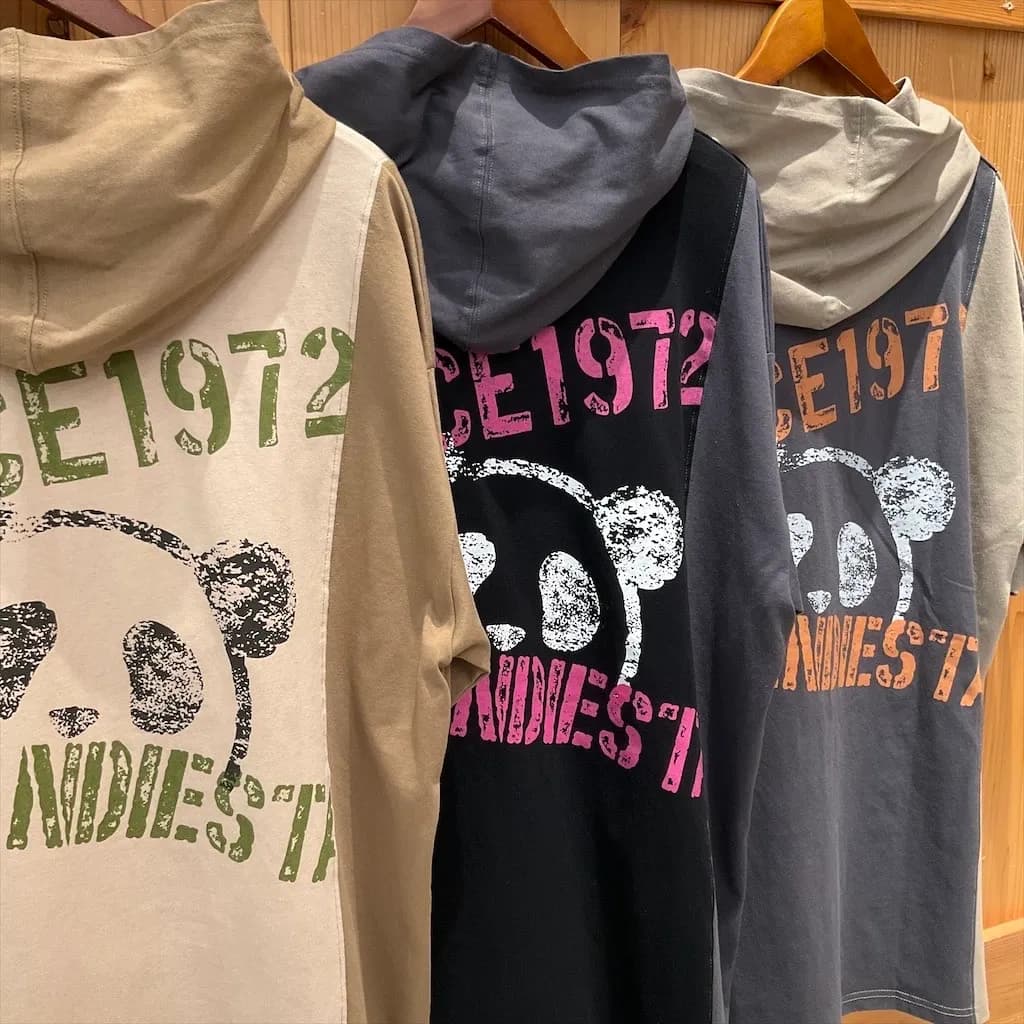 【PANDIESTA JAPAN】ミリタリー切替半袖Tパーカ