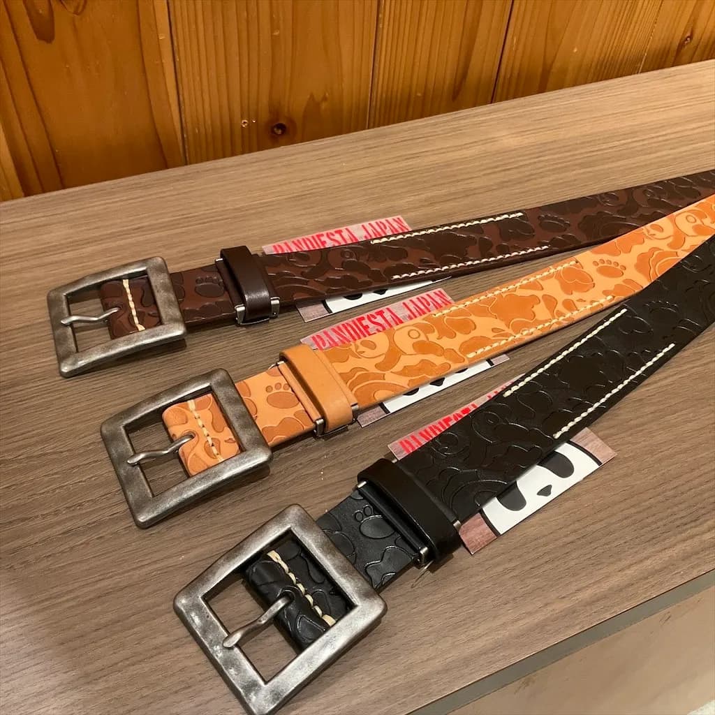 【PANDIESTA JAPAN】カモ柄パンダエンボス加工ベルト