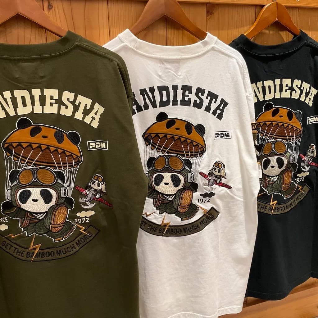 【PANDIESTA JAPAN】  “パラシュートパンダ“Tシャツ