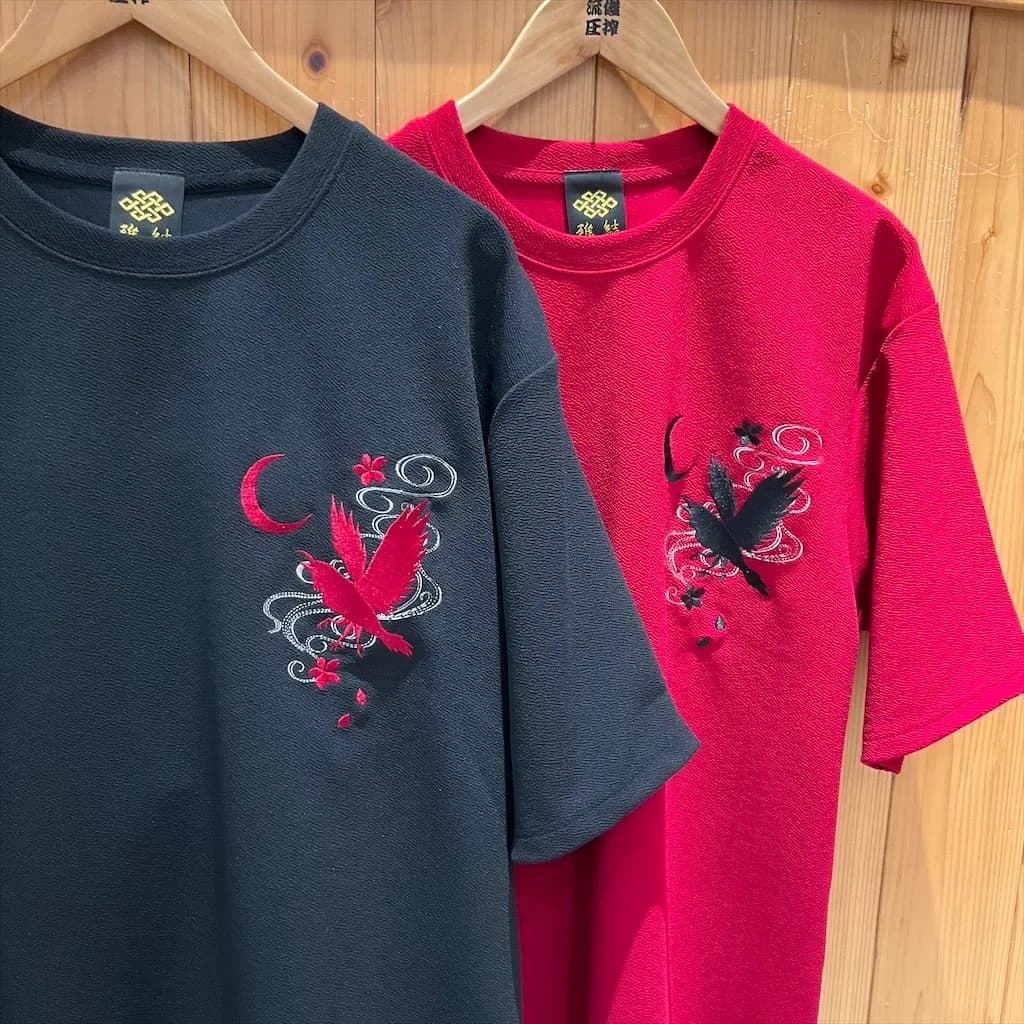 【雅結】“八咫烏“刺繍Tシャツ
