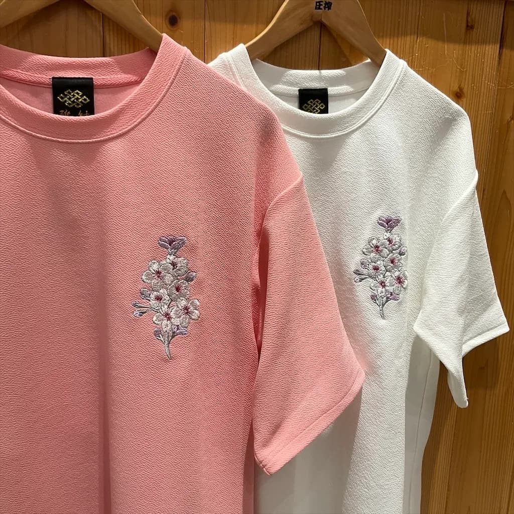 【雅結】“桜“刺繍Tシャツ