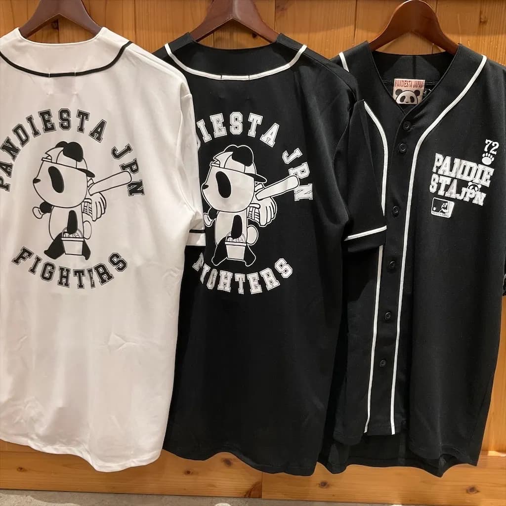 【PANDIESTA JAPAN】 “ファイターズパンダ”ドライ素材ベースボールシャツ