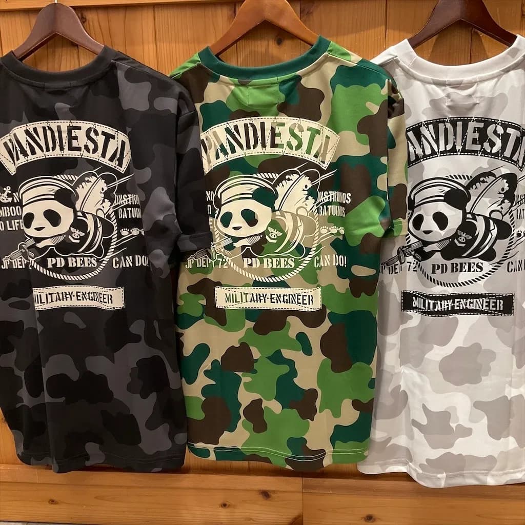 【PANDIESTA JAPAN】“シービーズパンダ”カモ柄ドライTシャツ