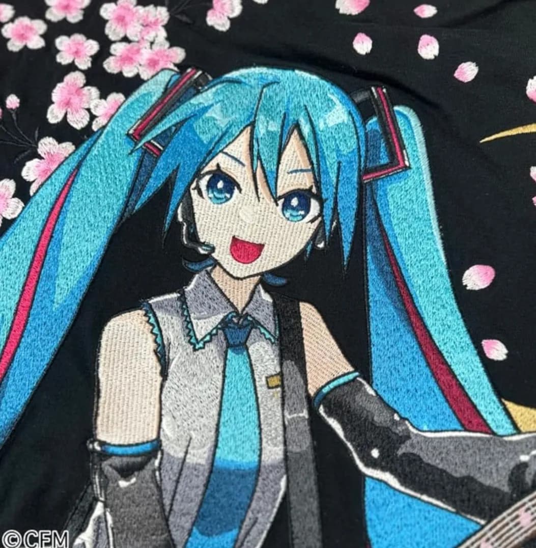 絡繰魂(カラクリダマシイ) 初音ミク コラボ 和柄 Tシャツ メンズ 半袖 桜満開 262007