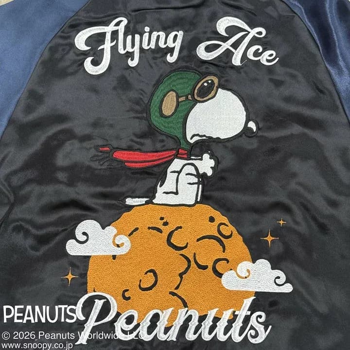 FLAG STAFF SNOOPY コラボ PEANUTS FLYING ACE スカジャン