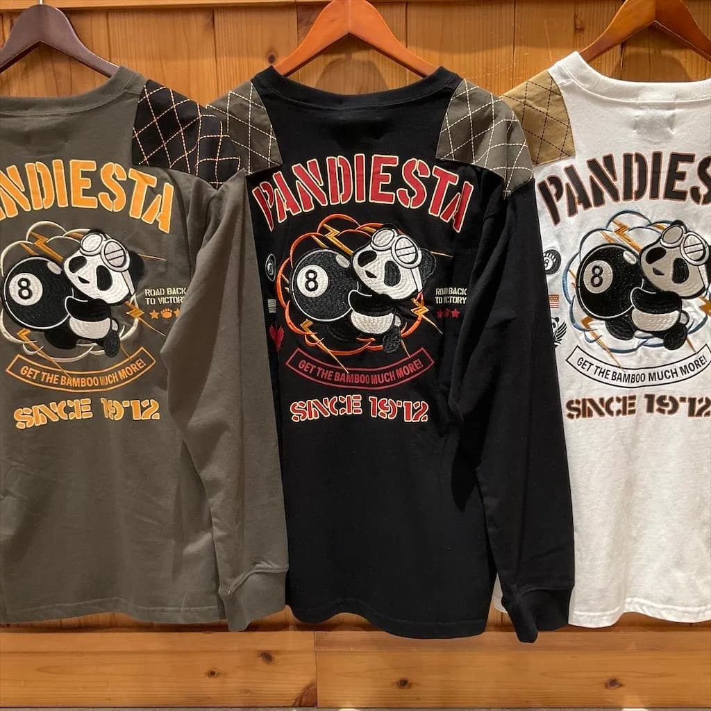 【PANDIESTA JAPAN】“8ボールパンダ”ミリタリーロンT