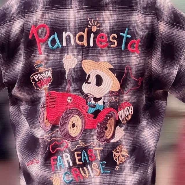 【PANDIESTA JAPAN】パンダ チェック ネルシャツ
