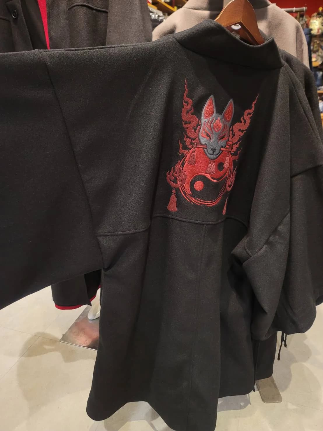 【雅結-EN-】狐面着物風ウールコート
