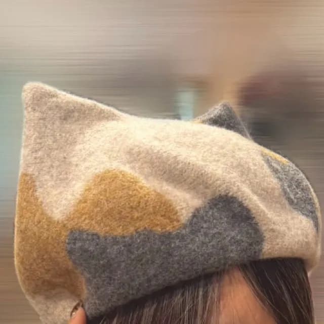 【猫】猫耳ベレー帽