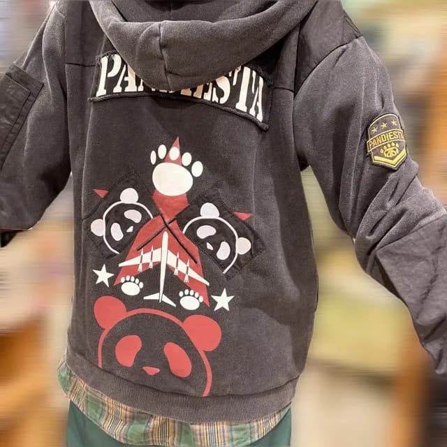 【PANDIESTA JAPAN】AIR FORTH パンダ切替ZIPパーカー
