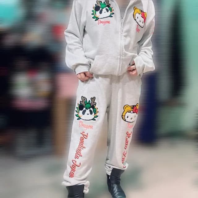 【PANDIESTA JAPAN】KITTYなりきり龍虎スウェットパンツ
