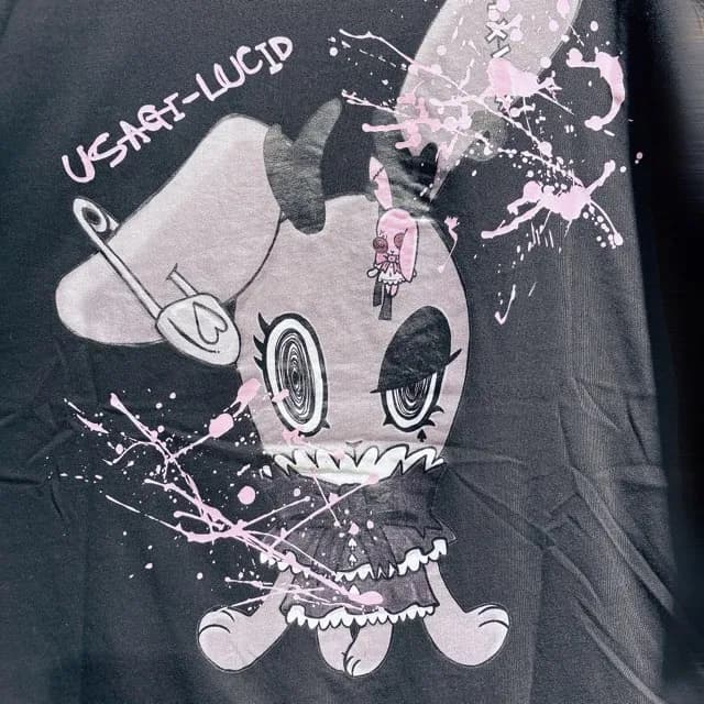 【USAGI-LUCID】KuroEダメージロンT