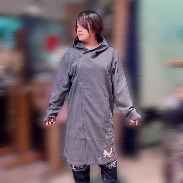 【今昔】ビザンチン花ななめZIPパーカー