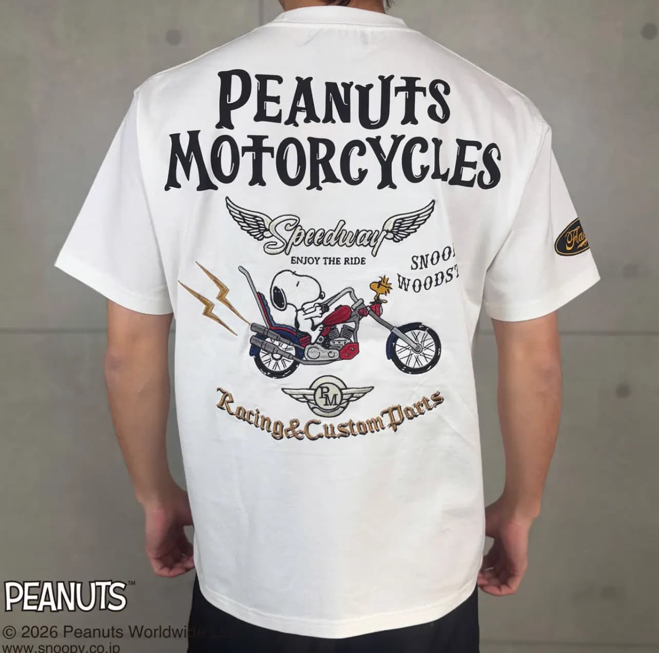 【FLAGSTAFF×PEANUTS】 SNOOPY BIKER TEE